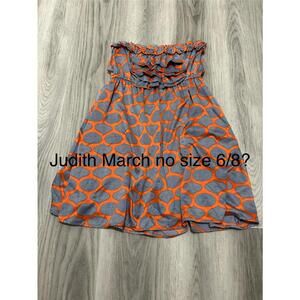 Judith March Strapless Dress with Ruffle Detail